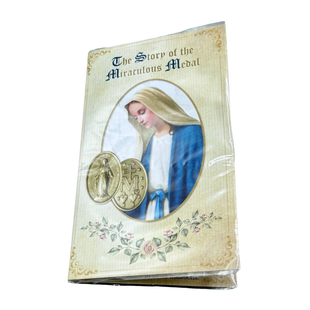 The Miraculous Medal Religious Silver Tone Oval Holy Mary Small Charm Pendant